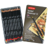 Набор угольных цветных карандашей Derwent Tinted Charcoal Pencils 12 штук в пенале купить в магазине для художников Альберт Мольберт с доставкой по РФ и СНГ