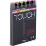 Набор спиртовых двусторонних маркеров Touch Twin 6 "Флуоресцентные цвета" в кейсе купить в художественном магазине Альберт Мольберт с доставкой по РФ и СНГ