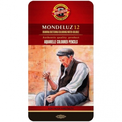 Карандаши акварельные Koh-I-Noor "Mondeluz Old Man 3722" набор в пенале 12 цветов