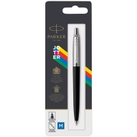 Ручка шариковая Parker Jotter Black CT 1 мм синие чернила, блистер