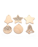 Набор заготовок для декорирования Timberlicious Ажурные подвески двойные 7,5х9 см