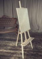 Мольберт Лира высотой 200см с полочкой и планшетом из фанеры 50х70 см "DArt's"