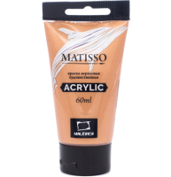 Акриловая краска глянцевая Matisso Малевичъ 231 бронзовая в тубе 60 мл