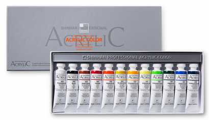 Набор акриловых красок Acrylic Color Pro ShinHanart 12 цветов в тубах 20 мл