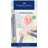 Карандаши акварельные художественные Faber-Castell "Goldfaber Aqua" набор 12 цветов пастельные