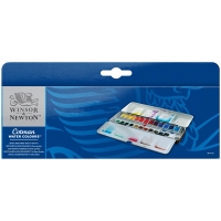 Акварель Winsor Newton Cotman 24 цвета в кюветах в металическом кейсе