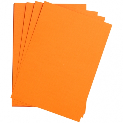 Цветная бумага 500*650мм., Clairefontaine "Etival color", 24л., 160г/м2, оранжевый, легкое зерно, хлопок