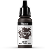 Тушь Vallejo Drawing Ink для рисования и каллиграфии Сепия 023 6.17 мл
