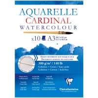 Альбом для акварели Cardinal ClaireFontaine с хлопком А3 / 10 листов / 300 гм