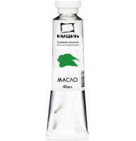 Краска масляная художественная Малевичъ травяная зелёная в тубе 40 мл