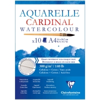 Альбом для акварели Cardinal ClaireFontaine с хлопком А4 / 10 листов / 300 гм
