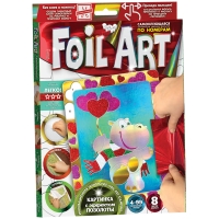 Аппликация цветной фольгой Danko toys "Бегемот"