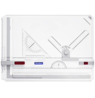 Планшет для черчения кульман Art Space белый формат А3 с рейсшиной и уголками