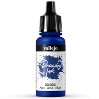 Тушь Vallejo Drawing Ink для рисования и каллиграфии Синий 030 6.17 мл