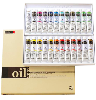 Набор масляных красок Oil Color Pro ShinHanart 24 цвета в тубах 20 мл
