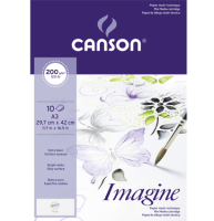 Бумага Canson Imagine Mix Media универсальная в папке А3 / 10 листов / 200 гм