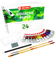 Гуашь Art Creation Gouache Combi Set набор красок 12 цветов в тубах 12 мл, кисти, альбом
