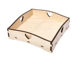 Поднос заготовка для декорирования вид 7 Timberlicious 25х25х6 см