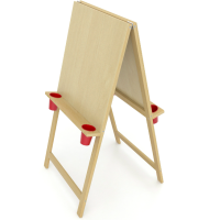 Мольберт Хлопушка двухсторонний с полочкой со стаканчиками 120см "DArt's"