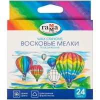 Мелки восковые Гамма "Классические" трехгранные 24 цвета