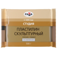 Пластилин скульптурный Гамма "Студия" профессиональный телесный твердый 500г