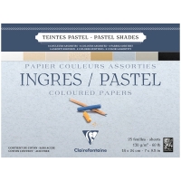 Альбом для пастели Ingres ClaireFontaine 8 цветов бумаги 18х24 см / 25 листов / 130 гм