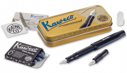 Набор для каллиграфии Kaweco Calligraphy Black S ручка, картриджи и перо в кейсе