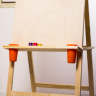Мольберт Хлопушка ученический с полочкой и стаканчиками 130 см "DArt's"
