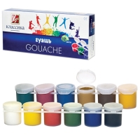 Набор гуаши Луч Классика краски художественные 12 цветов по 20 мл