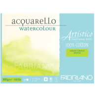 Альбом для акварели Fabriano Artistico Traditional White Rough из хлопка 18x26 см / 12 листов / 300 гм