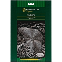 Гравюра с эффектом серебра набор "Медведи" Greenwich Line А4