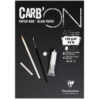 Блокнот для эскизов Carb'On ClaireFontaine черная бумага А3 / 20 листов / 120 гм
