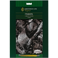 Гравюра с эффектом серебра набор "Панда" Greenwich Line А4