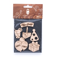 Набор заготовок для декорирования Celebrations 4 фанера Timberlicious 10х14 см