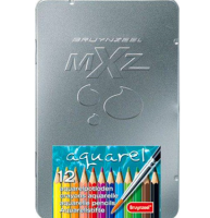 Набор акварельных карандашей с кистью Bruynzeel MXZ 12 цветов для начинающих