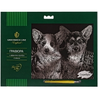 Гравюра с эффектом серебра набор "Собаки" Greenwich Line А4