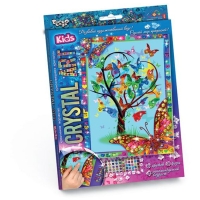 Аппликация-картина из кристаллов Danko toys "Самоклеящиеся кристаллы. Crystal Art. Дерево"
