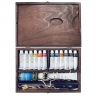Краски масляные Гамма "Студия" набор 17 предметов в деревянном кейсе