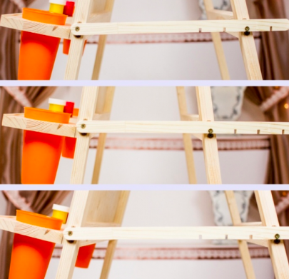 Мольберт Хлопушка ученический высотой 140 см и полочкой со стаканчиками "DArt's"