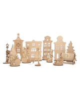 Набор заготовок для декорирования Зимний город Timberlicious 4-17 см