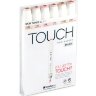 Набор спиртовых маркеров Touch Brush 6 "Портрет Б" с двумя наконечниками в кейсе купить в художественном магазине Альберт Мольберт с доставкой по РФ И СНГ