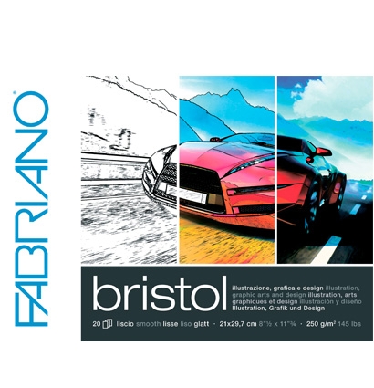 Альбом для рисования Fabriano Bristol гладкая бумага A4 / 20 листов / 240 гм