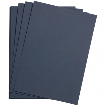 Цветная бумага 500*650мм., Clairefontaine "Etival color", 24л., 160г/м2, темно-синий, легкое зерно, хлопок