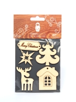 Набор заготовок для декорирования Christmas 2 фанера Timberlicious 10х14 см