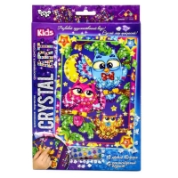 Аппликация-картина из кристаллов Danko toys "Самоклеящиеся кристаллы. Crystal Art. Птицы"