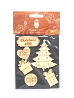 Набор заготовок для декорирования Christmas 3 фанера Timberlicious 10х14 см