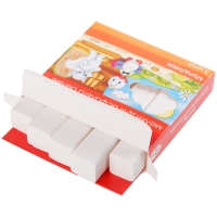 Мелки асфальтовые Гамма "Мультики" 5 штук белые картонная коробка