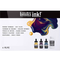 Набор акриловых чернил Liquitex Pouring Tehnique тёмные цвета 4 штуки по 30 мл