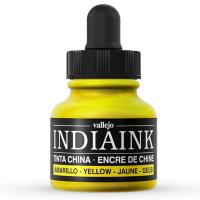 Чернила индийские Vallejo India Ink для каллиграфии Желтый 311 30 мл