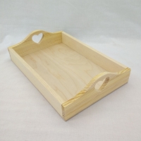 Поднос с сердцем заготовка для декорирования Timberlicious 20х30х7 см